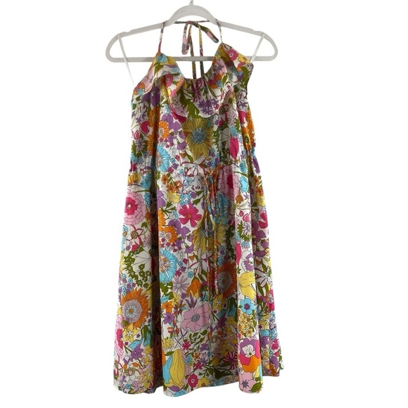 Liberty Of London For Target Floral Halter Dress, Multi Color, Floral Sz M - Picture 1 of 14